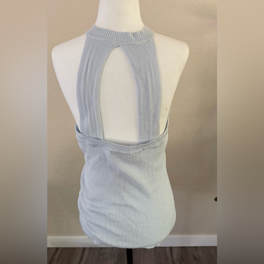 RW&CO. Soft Blue Ribbed Tank Top - Picture 2 of 2